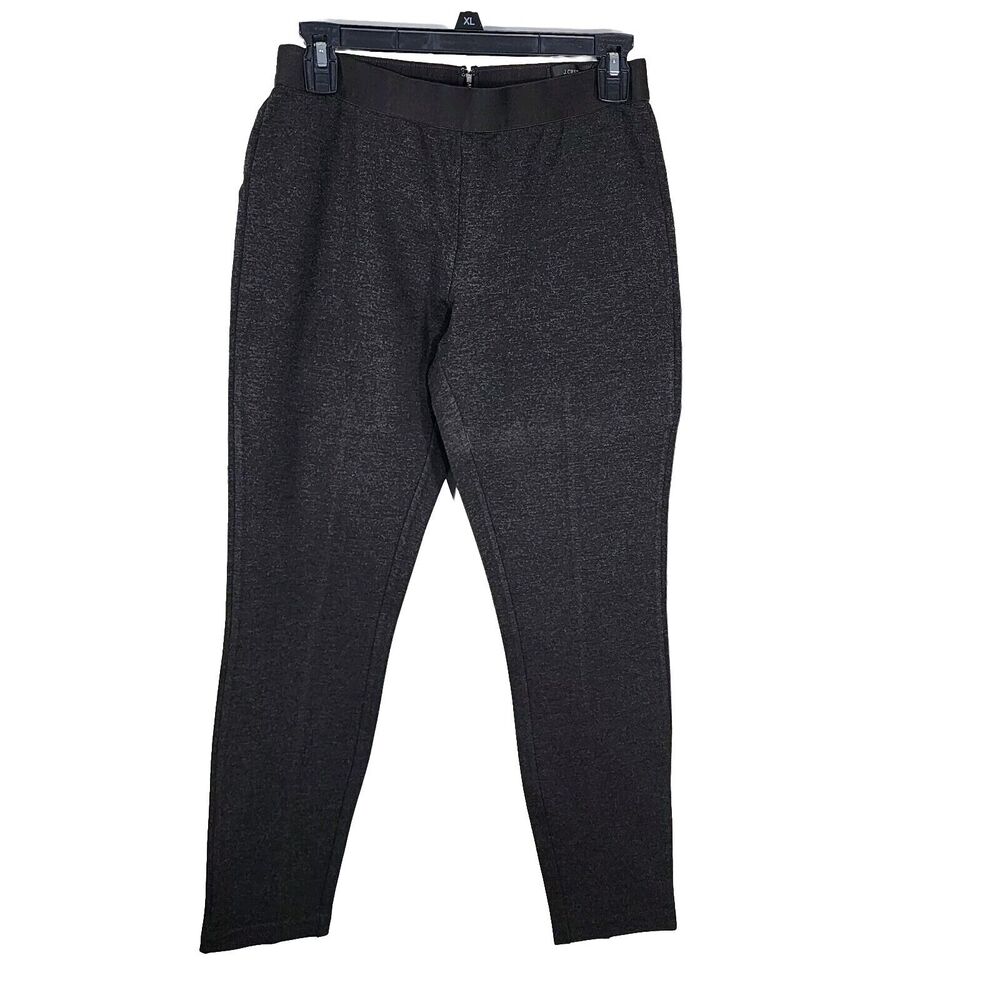J Crew Womens Pixie Ankle Pants Size 8R Legging Stretch Ponte Black Zipper 31090